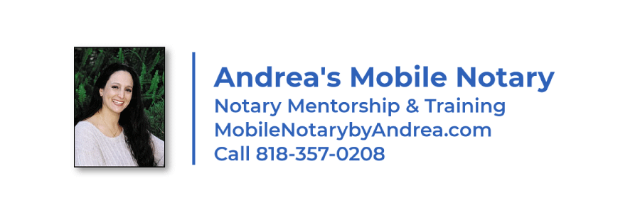 notary training and mentorship by Andrea's Mobile Notary