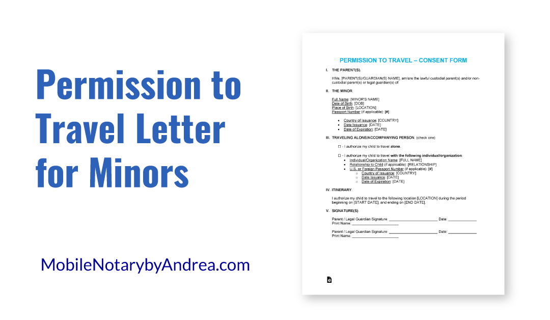 permission to travel letter
