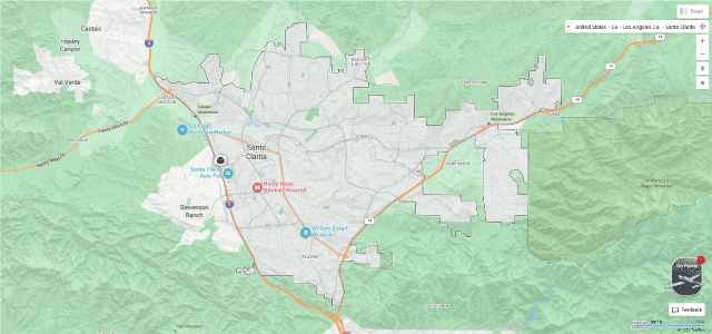 Santa Clarita CA map