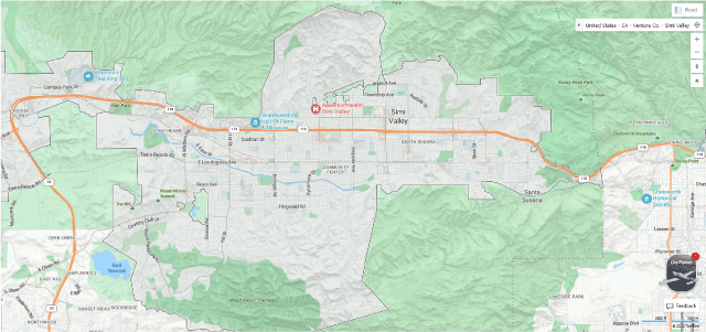 Simi Valley CA map