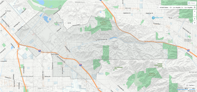 Sun Valley CA map