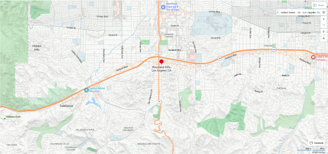 Woodland Hills CA map